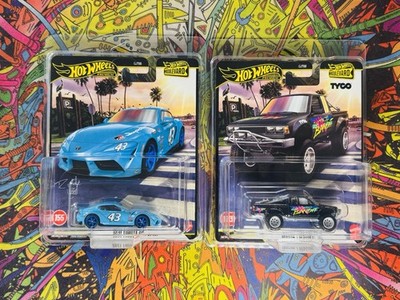 Hot Wheels Boulevard Set/Lot X2 2021 Toyota Supra Baby Blue Datsun King Cab Baja