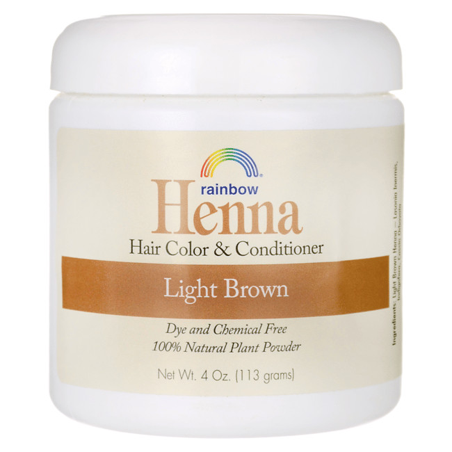 Краска и кондиционер для волос Rainbow Research Henna - Светло-коричневый банка 4 унции 1990₽