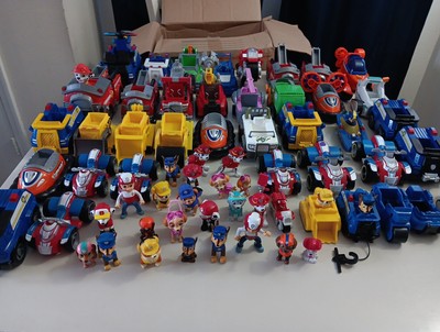 Large Lot Of Paw Patrol Toys 39 Vehicles 23 Figures Chase Marshall Skye Rubble