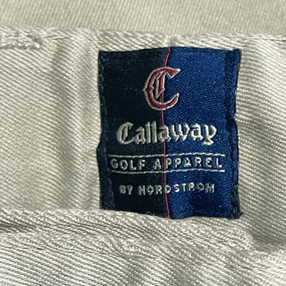 Pantalones plisados Callaway Golf Apparel para hombre 36W x 34L beige algodón giratorio profesional Foto 4 de 4
