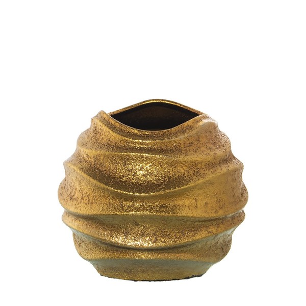 Tischvase Aus Keramik In Gold, 26 X 23 Cm-image