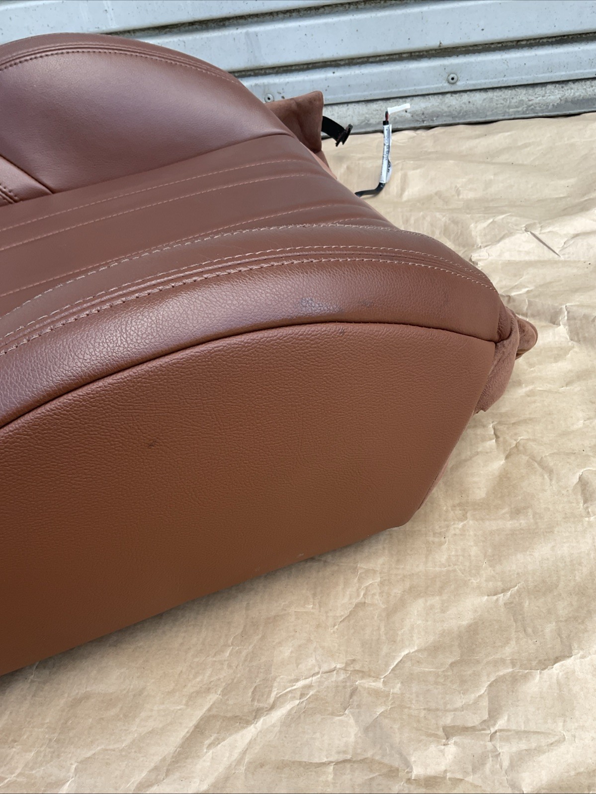 14-17 Maserati Ghibli Front Left Side Top Upper Seat Cushion Cover Brown OEM