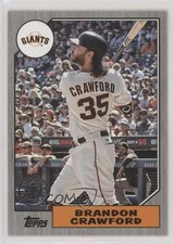 2022 Series 2 1987 Topps Baseball Black 171/299 Brandon Crawford #87TB-34 s1i