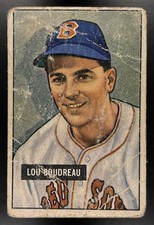 1951 Bowman Lou Boudreau #62 Boston Red Sox Poor