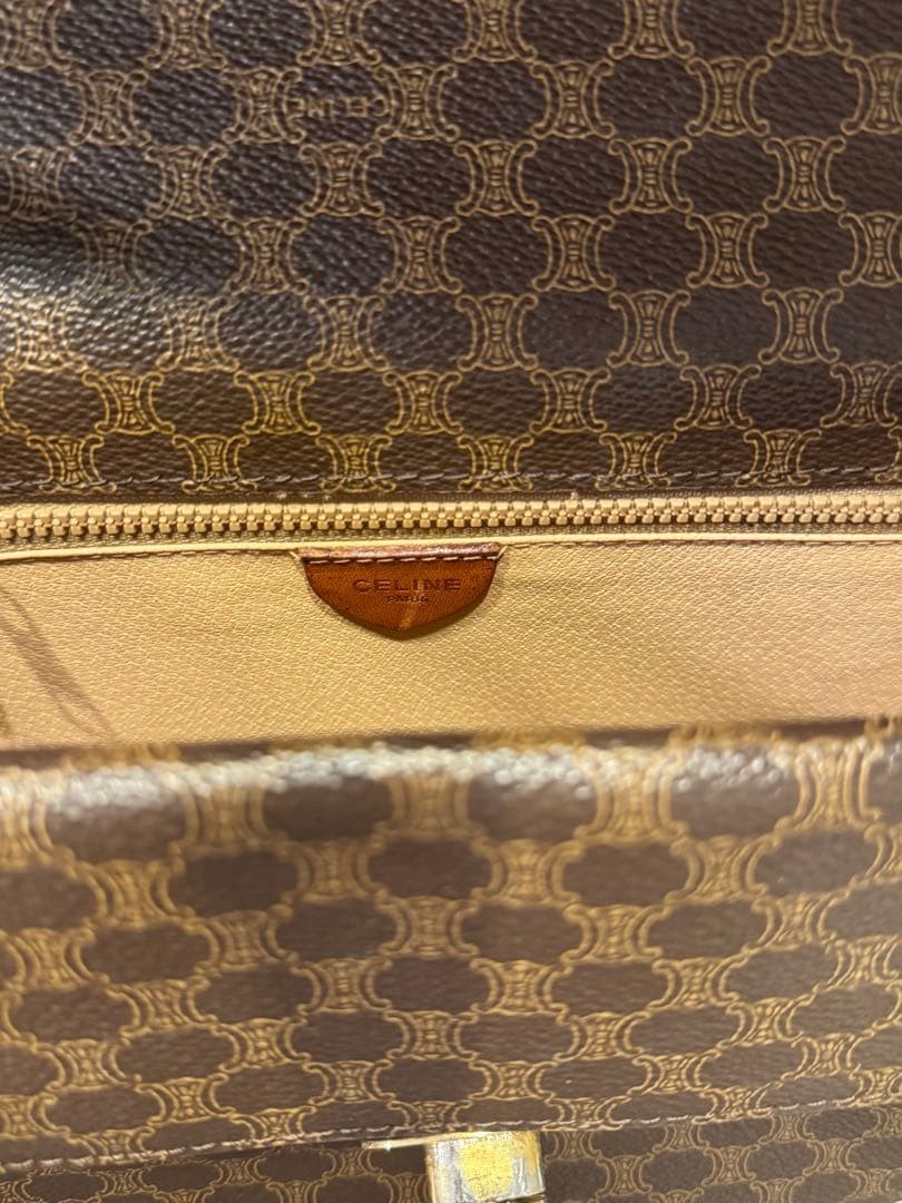 CELINE Shoulder bag Dot Pattern Brown Vintage Aut… - image 21