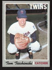 1970 TOPPS TOM TISCHINSKI 379 EXMT RC BASEBALL MINNESOTA TWINS
