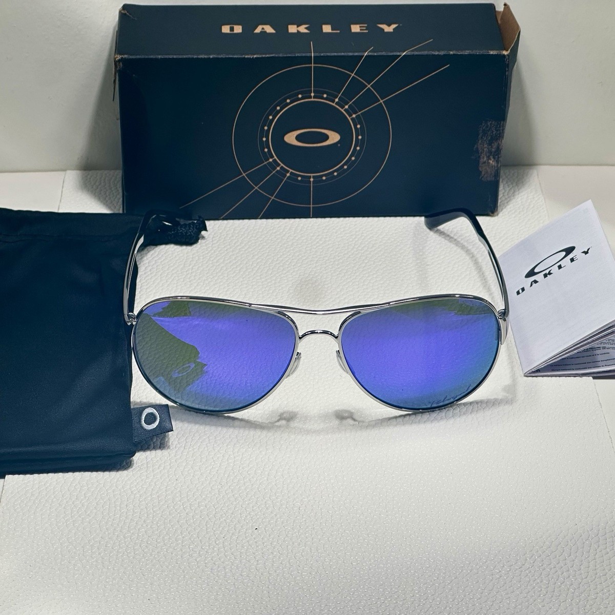 Oakley Sunglasses Caveat OO4054 Chrome Violet Iridium Polarized