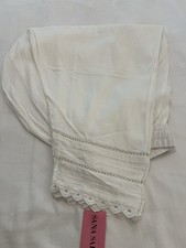 NWT SALWAR ONLY size XL TRUE WHITE EMB. SANA SAFINAZ