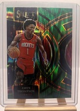 2023-24 Panini Select #122 Amen Thompson (RC) Premier Level - Green Shock SP💎