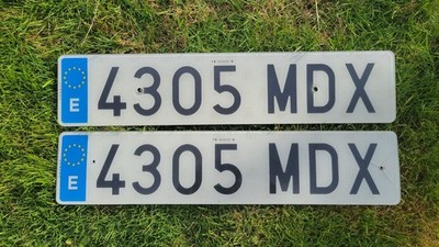 Euro Kennzeichen Paar - Nummernschilder Spanien placa Espana license plate Spain