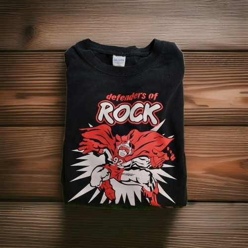 KGON 92.3 Radio PORTLAND "Defenders Of Rock" XL T Shirt Black Cotton RARE! EUC! - Picture 6 of 6