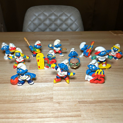 12 Original McDonald's Schlümpfe Figuren inkl. Burger-Schlumpf & 25 J. Jubiläum