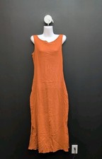 Pretty Little thing Cheese Cloth Sleeveless Maxi Dress Size US 6 Burnt Orange