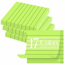 Sticky Notes,Lined Sticky Notes 3x3,400 Sheets Green Lined Note Pads for to D...