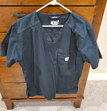 Carhartt Rugged Flex Men's V-Neck Modern Fit Scrub Top Black L