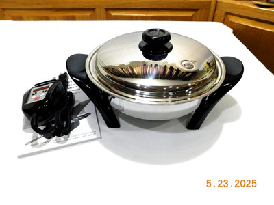 SALADMASTER 316Ti Titanium 10'' Electric Skillet Liquid Core Stainless SA010OCU