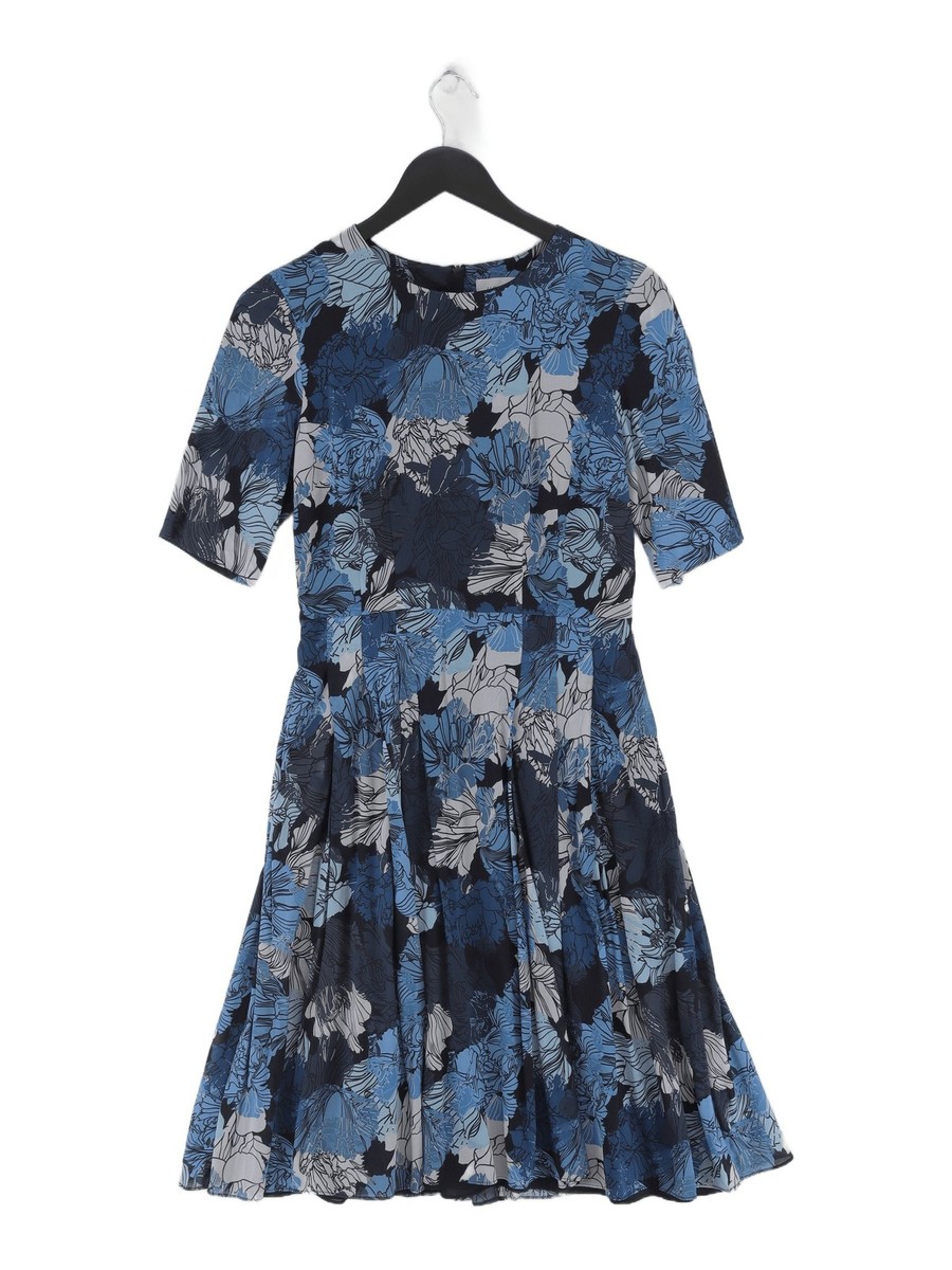 jigsaw blue dress Jigsaw London UK. Blue Floral 100% Viscose Maxi Dress main image 0