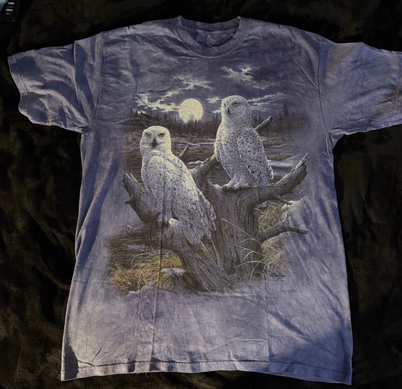 The Mountain XL Blue Horse Graphic Tee Cotton Crew Neck Short Sleeve