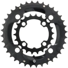 231AS Chainring Set - 36/22t, 104/64 BCD, Aluminum Outer Ring/Steel Black 231AS