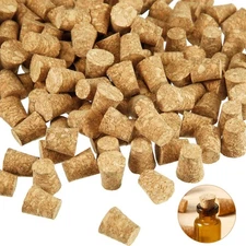 350 Pieces Small Cork Stoppers Mini Tapered Cork Plugs Glass Bottles Tops for...