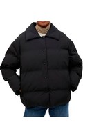 Women's Mango Saukra Gesteppte Winterjacke Schwarz L