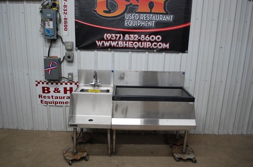 Perlick TS36IC8 Ice Well Bin Chest 8 Circuit Cold Plate Hand Sink TS18BLW 54"