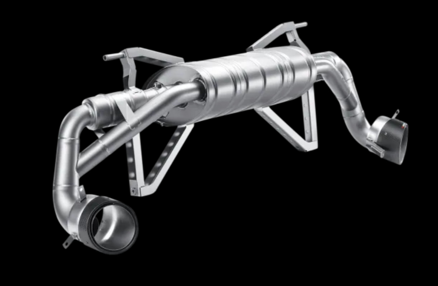 Authentic Akrapovic Ti & Carbon TP-CT/23 Left Exhaust Tip for 13-15 Audi R8 V-10