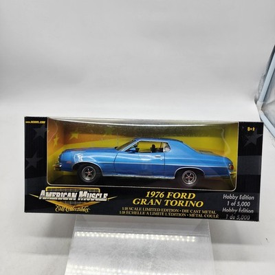 12H ERTL American Muscle 1976 Ford Gran Torino Metallic Blue Brand New SEALED*