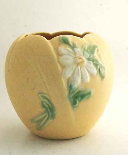 Vintage Weller Pottery Cornflower Daisy Pattern 5" Jardiniere B-3