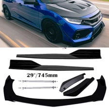 For Honda Accord Front Bumper Lip Spoiler Splitter Side Skirt Strut Body Kit