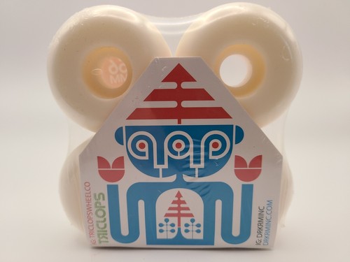 Triclops skateboard wheels 56mm Wheel Spinner White by Darkroom 99A - New -(SIP) - Picture 2 of 7