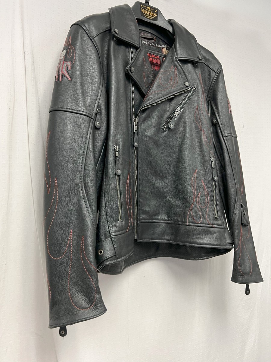 Black Brand SHC Spontaneous Human Combustion Black Leather Jacket