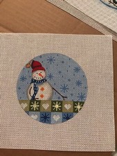 Handpainted Needlepoint canvas Christmas Ornament on 18ct Zweigart Canvas
