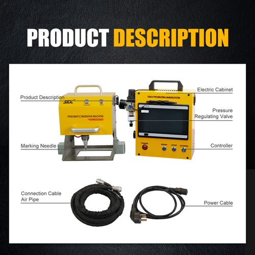 US Pneumatic Dot Peen Metal Marking Machine Auto Vehicle Serial Numbers VIN Code - Picture 4 of 7