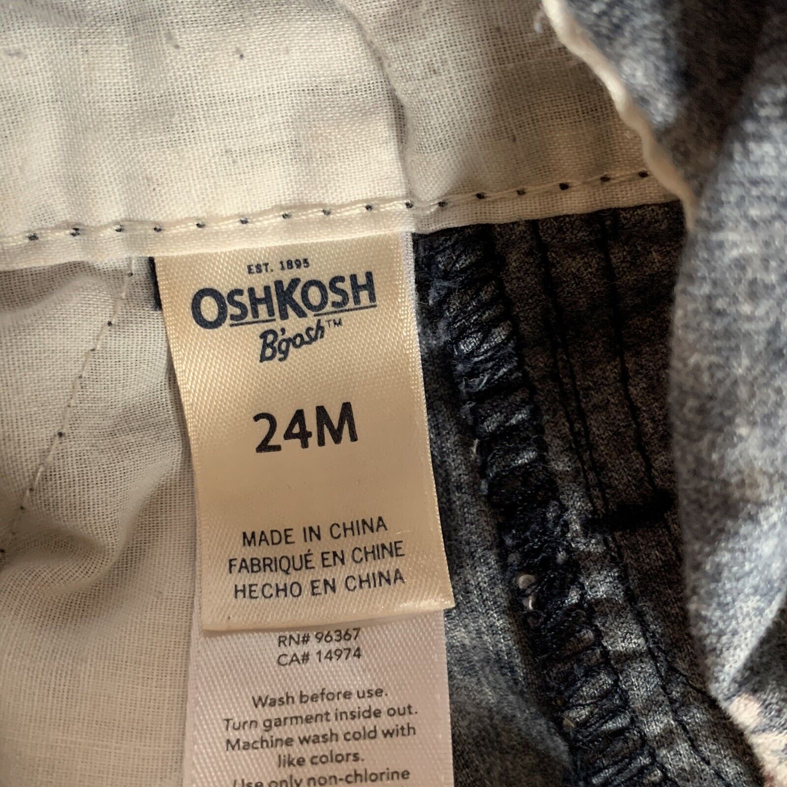 Vintage Oshkosh Girls Overalls 24 Months Blue Flo… - image 7