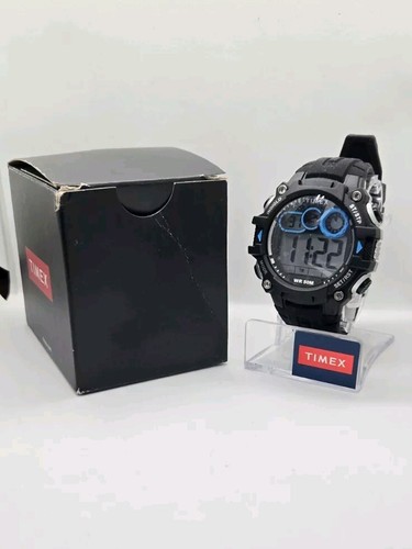 Timex Men's Big Digit DGTL 48mm Watch, black /blue TW5M27300 - 第 19/24 張圖片