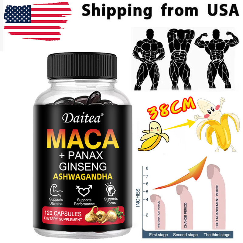 Organic Mac A Root Capsules | 120 Caps| Peruvian Mac A Extract for Men and Women
