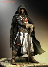 1:18 Resin Figures Model Kit 90mm Knights of the ancient Templar Crusader RN262