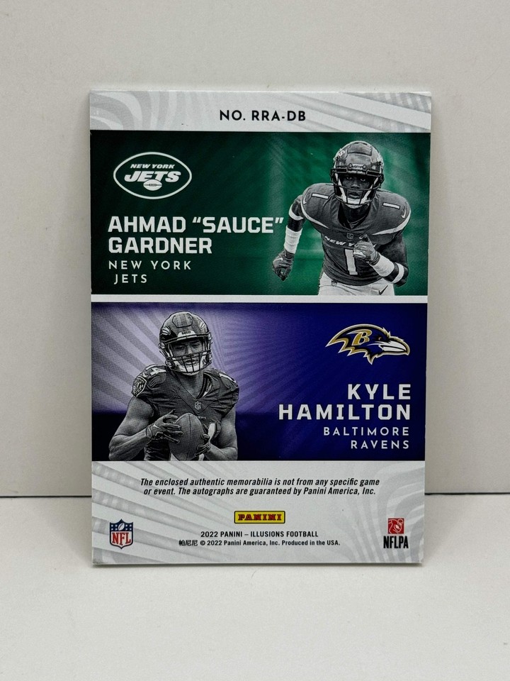 2022 Illusions Reflections RRADB Sauce Gardner Jersey Kyle Hamilton /25 eBay