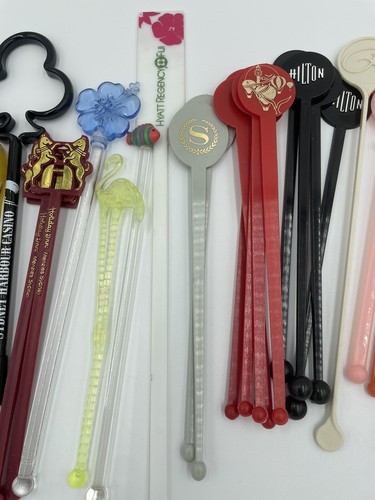 VINTAGE MULTIUSE SWIZZLE STICKS DRINK STIRRERS CASINO, ALCOHOL ADVERTISING 33 - Picture 2 of 6