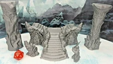 Ice Palace Castle Foyer Scatter Terrain Set Scenery 28mm Dungeons & Dragons