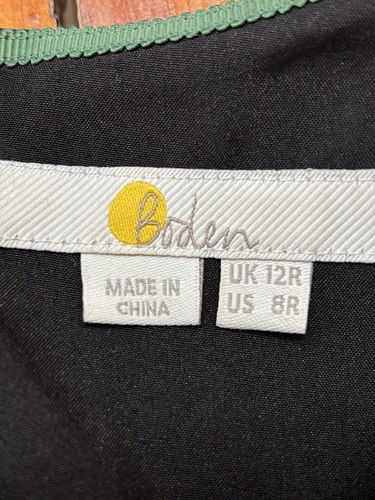Boden Womens Dress Size 8R Lined Short Sleeve Flowers V-neck zipper - Picture 3 of 10