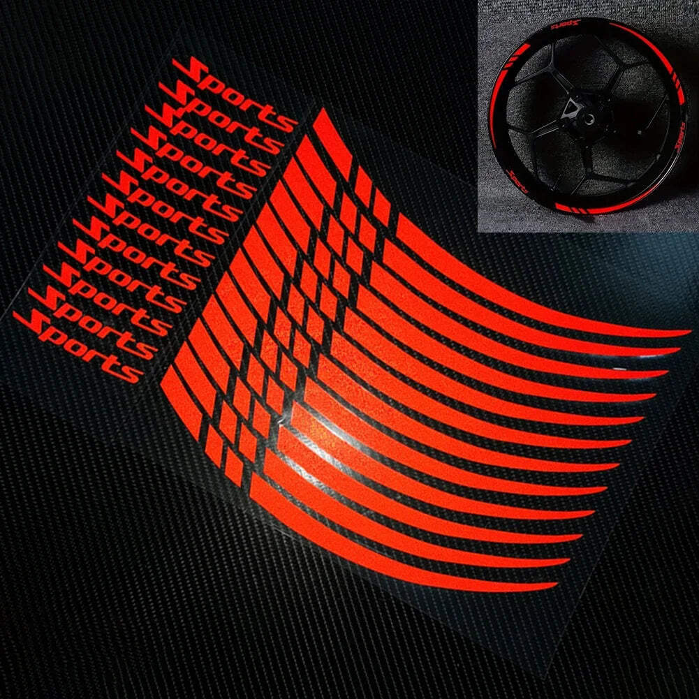 12pcs Reflective Rim Stickers for 18-21 Inch Bikes and Motorcycles