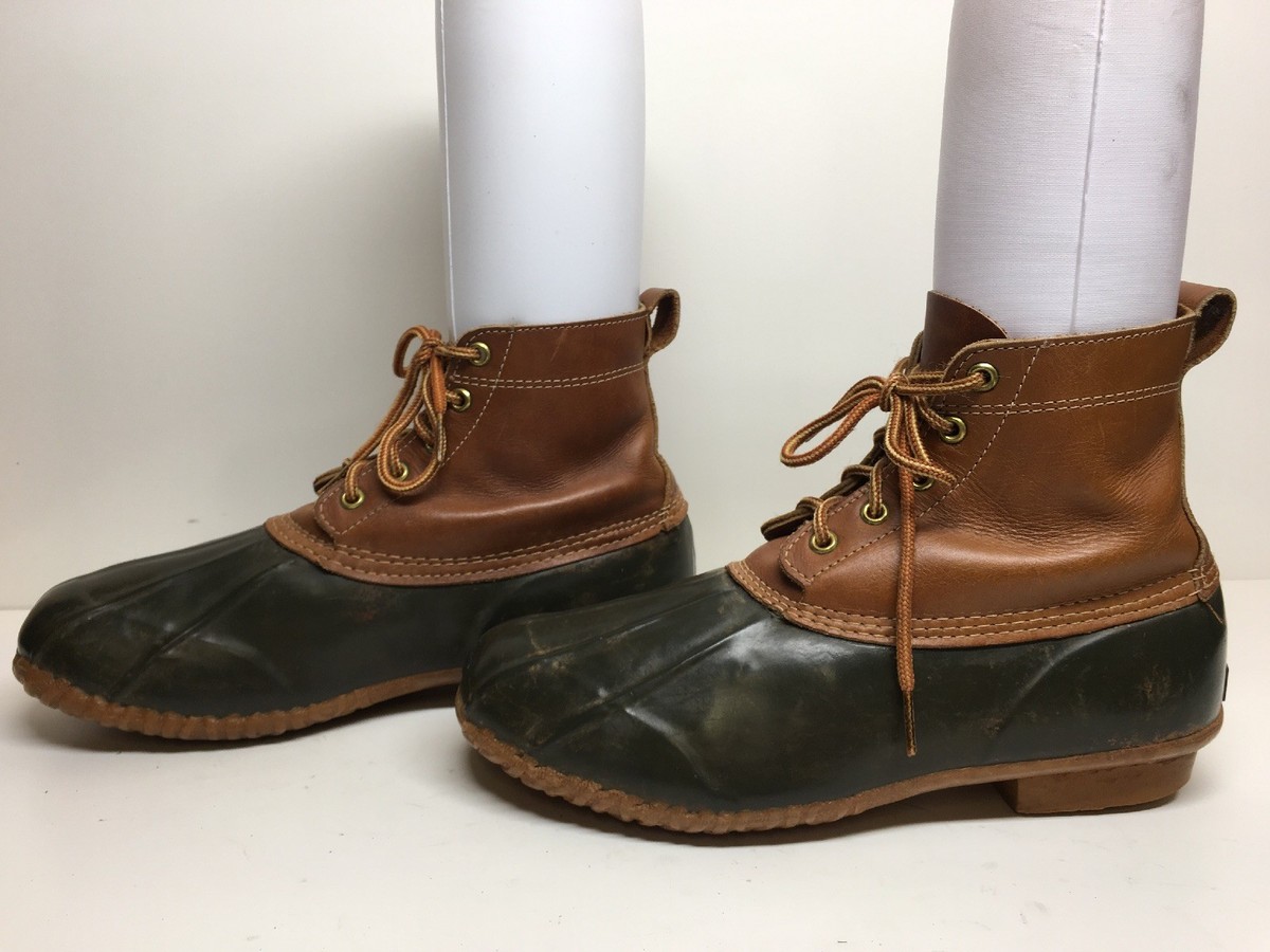 VTG MENS EDDIE BAUER WORK RUBBER GREEN/BROWN BOOTS SIZE 8 | eBay