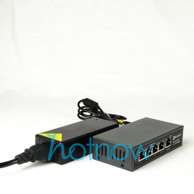 DSLRKIT 78watt 5 Port 4 PoE Switch 802.3af 802.3at Power Over Ethernet PSE14AT