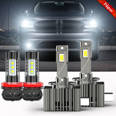 Front LED Headlight Bulb For Dodge Durango 2014-2017 Low/High Beam Fog Light 4X