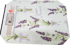 Set of 4 Fabric Soft Placemats (12"x18") PURPLE FLOWERS,SEASON IN  PROVENCE, AL