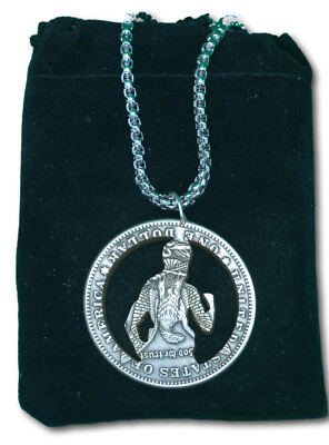 Cut Coin Necklace MMA Martial Arts UFC Boxer Fantasy Custom Art