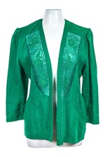 Presence Exclusive Paris Women Coats & Jackets Blazers 12 Green Linen