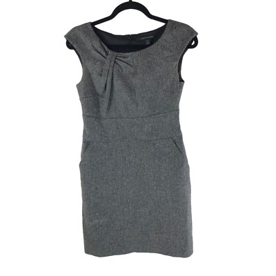 banana republic grey dress Banana Republic Linen V-Neck Dress Gray Chambray Size 8